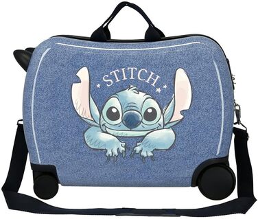 Дитяча валіза Disney Stitch Dance it out, синя, 50x38x20 см, жорсткий ABS, комбінаційний замок, 34 л, 1,8 кг, 2 колеса
