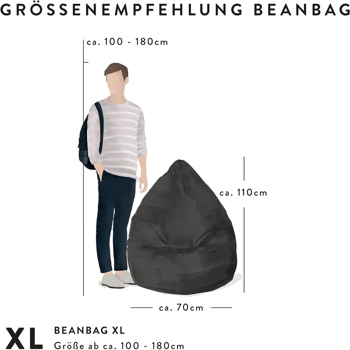 Крісло-мішок SITTING POINT ALFA Velours зелений XL 220 л
