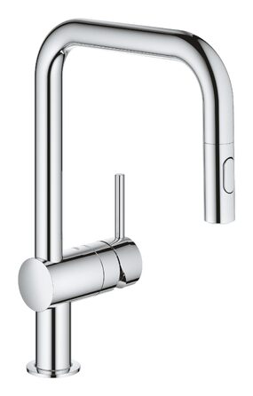 Змішувач кухонний GROHE Minta з висувним душем, 2 режими, 360° поворотний, економія води, для мийки - 32321002