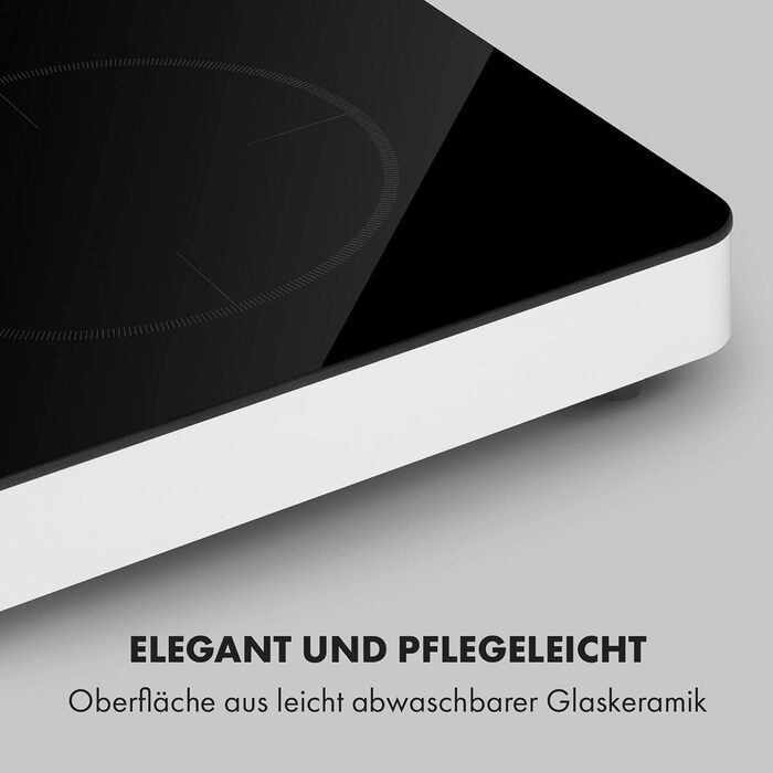 Індукційна плита Klarstein FutureChef Doppel - 3000 Вт, 2 зони, чорна, з LED-дисплеєм та таймером