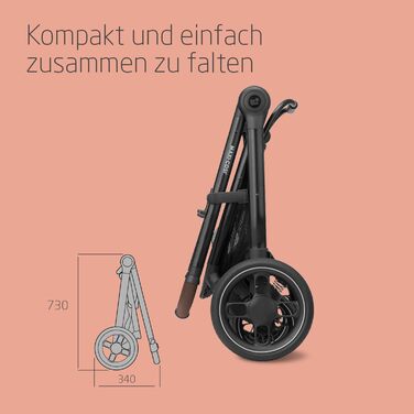 Дитяча коляска 3 в 1 Maxi-Cosi Zelia S Trio, сіра, 0-4 роки, до 22 кг, компактна, складна, з автокріслом CabrioFix i-Size, комплект з аксесуарами та пеленальною сумкою
