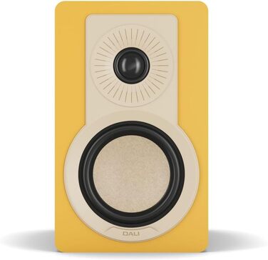 DALI KUPID Premium поличкові Hi-Fi колонки пасивного типу, пара, карамельно-білий (жовтий) – з настінним кріпленням