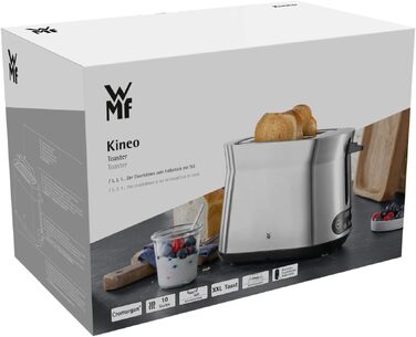 Тостер WMF Kineo Edelstahl подвійний з підставкою для булочок, нержавіюча сталь, 10 режимів, 980 Вт