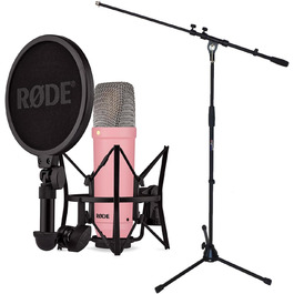 Студійний мікрофон Rode NT1 Signature Pink з мікрофонною стійкою keepdrum