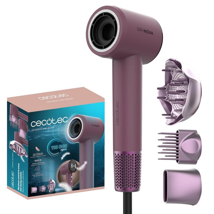 Фен Cecotec DryNova 3-в-1: об'єм, дифузор, концентратор, іонізація, 1600 Вт