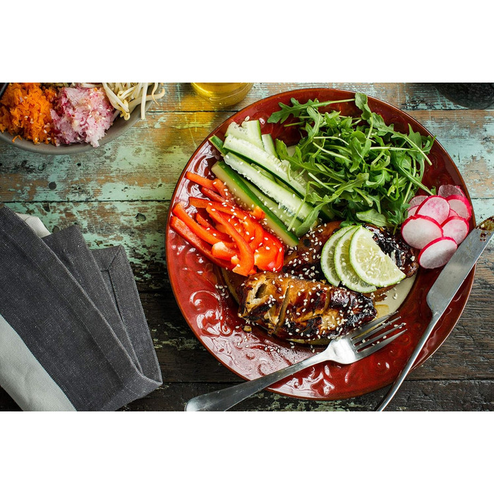 Контактний гриль George Foreman 24x17 см, червоний, для м'яса, риби, овочів, паніні та сендвічів, компактний, до 3 порцій, зменшує до 42% жиру