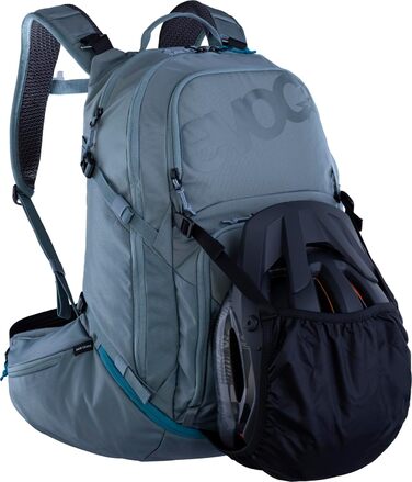Рюкзак EVOC Explorer Pro 26 л сталевий, з системою вентиляції спини, поясом Airo Flex, відділенням для питної системи та дощовиком – якісний міський та туристичний рюкзак