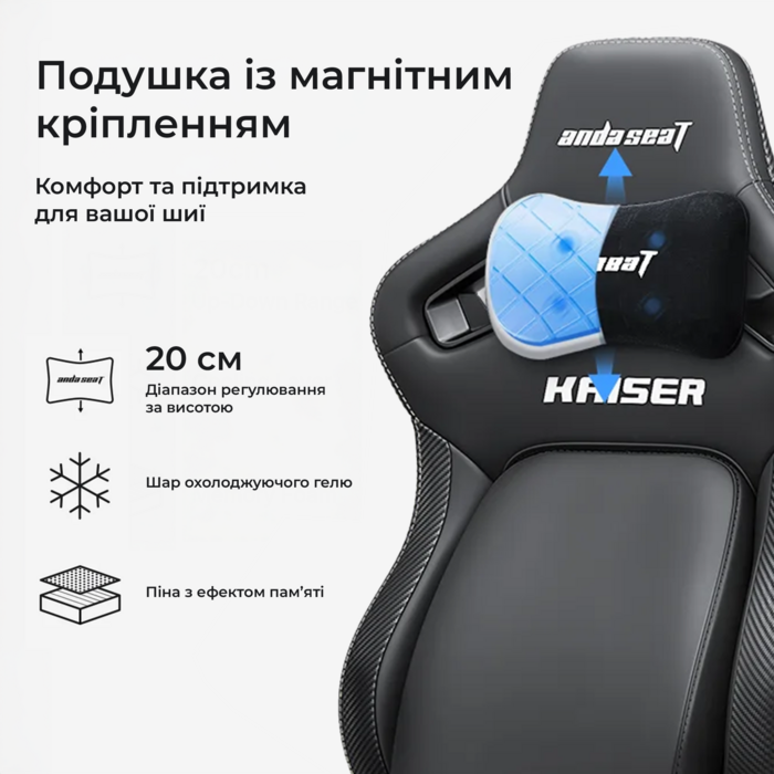 Крісло ігрове Anda Seat Kaiser 4 V2 Size XL Black Fabric