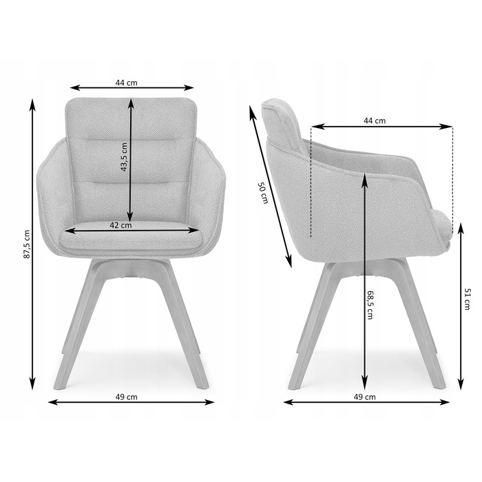 Стілець Mebel-Partner, тканина, коричневий, 1 шт.