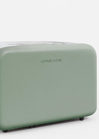 Тостер CREATE TOAST Retro Doble Салатовий - 6 режимів, підігрів, розморожування, термостат, 750W
