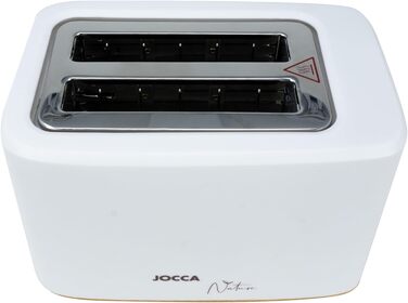 Тостер JOCCA Nature на 2 скибки, 7 режимів, функції розморожування, підігріву, відміни, широка щілина для хліба та випічки, білий