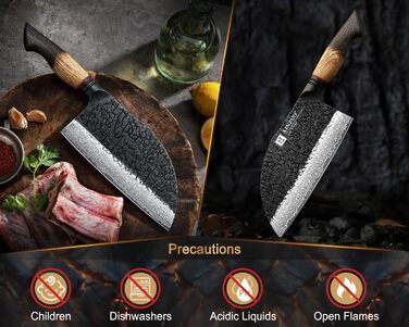 Ніж кухарський XINZUO Damaststahl 19,3 см з фінішною обробкою Hammer, професійний, з нержавіючої сталі Дамаск, з ергономічною ручкою з білого дуба, серія Mo