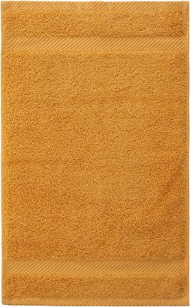Набір рушників для обличчя Luckytowel 10 шт, 30x30 см, 100% бавовна, 600 г/м², сертифікат Oeko-Tex, золотий колір