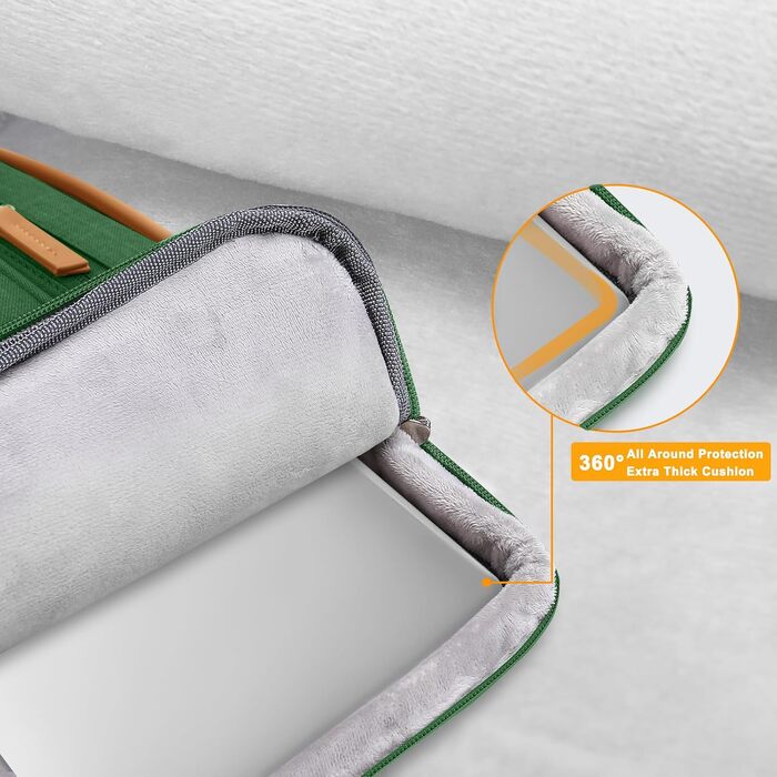 Захисна сумка для ноутбука MOSISO 360° для MacBook Pro M1 M2 M3 M4 M5, Lenovo, HP (14 дюймів, колір: джунглі зелений)