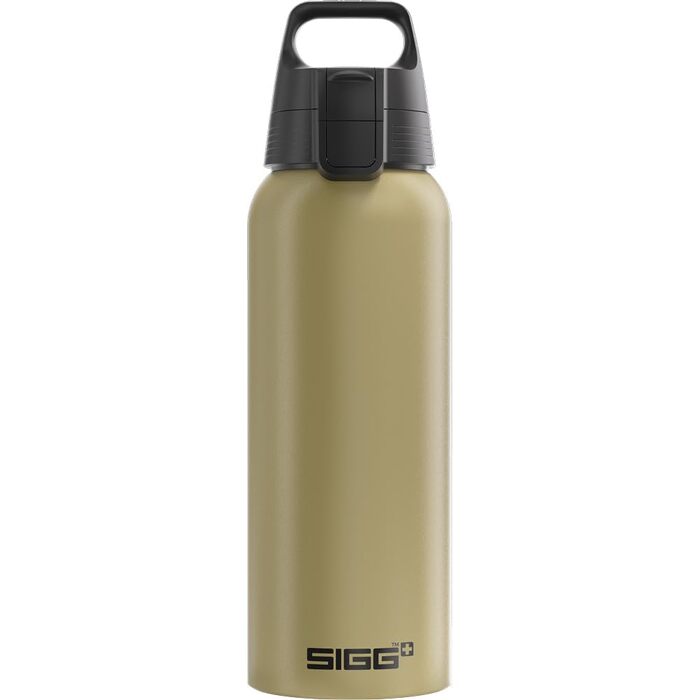 Алюмінієва пляшка для води SIGG WMB ONE 1 л, герметична, підходить для газованих напоїв, BPA-free, колір Caramel Sand