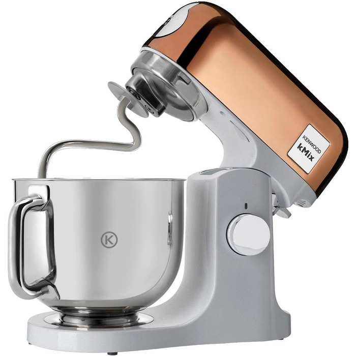 Планетарний міксер Kenwood kMix Editions KMX760BC, 1000 Вт, чаша з нержавіючої сталі 5 л, з набором для кондитерських виробів та захисним екраном, Roségold