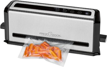 ProfiCook PC-VK 1080 Вакуумний пакувальник з насосом для Sous Vide | 12 л/хв, нержавіюча сталь, 10 пакетів
