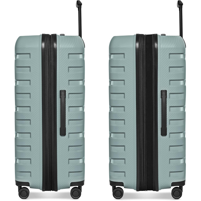 Валіза Smartbox Koffer M розширена 66 см, місткість 71–80 л, легкий дорожній тролей на 4 колесах з поліпропілену, TSA замок, м'ятний колір (Edition 01, L+)
