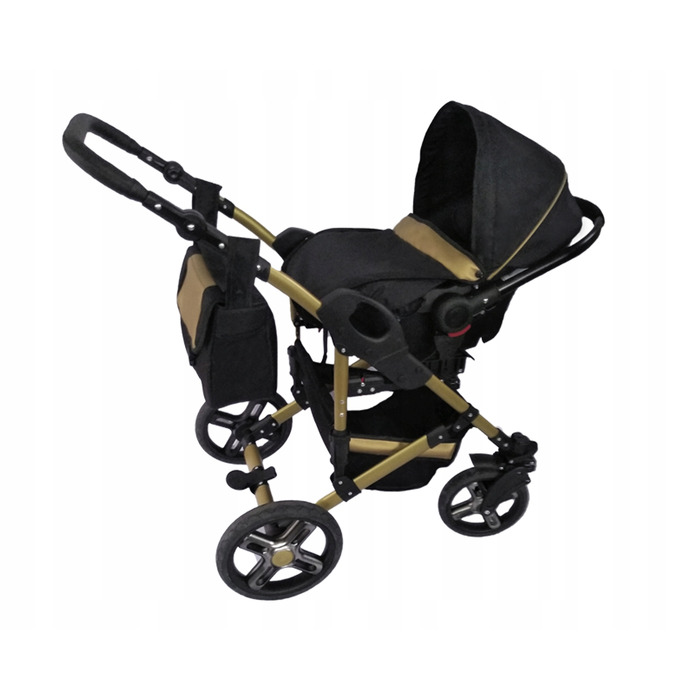 Дитячий візок X-Trall Pram 3в1, чорно-золотий