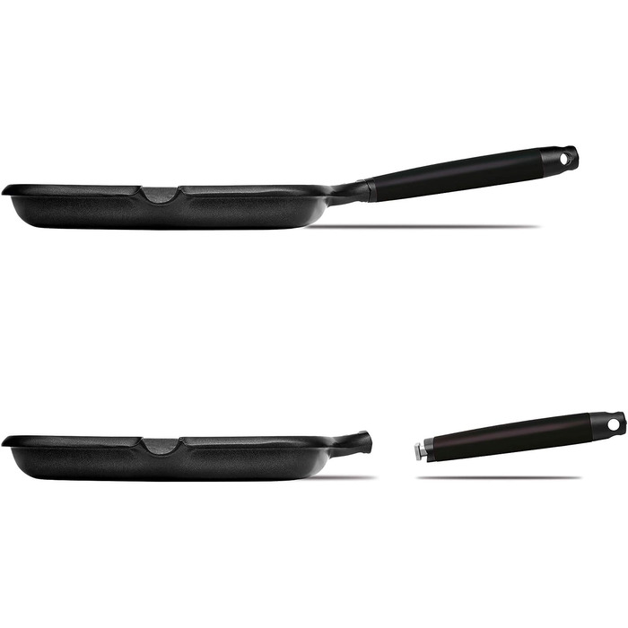 Газова сковорода Vitro-Gas Grill з жовтою ручкою, 22 см
