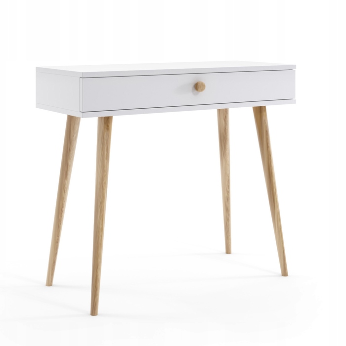 Консольний стіл MELIMEBLE, дуб крафт / золотий, 90 x 80 x 39 см