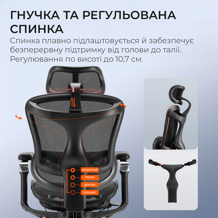 Крісло офісне Sihoo DORO C300 Pro Mesh Black