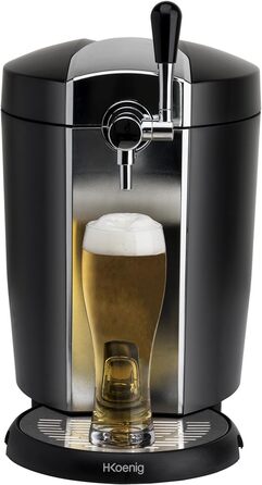 H.Koenig Bierzapfanlage BW1778: Система для пива з нержавіючої сталі, інтегрована охолодження 4°C, сумісна з 5л кегами, професійне використання