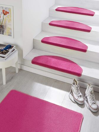 Комплект самоклеючих килимків для сходів Hanse Home Fancy, напівкруглі, безпечні, 15 шт, бежеві, 23x65 см