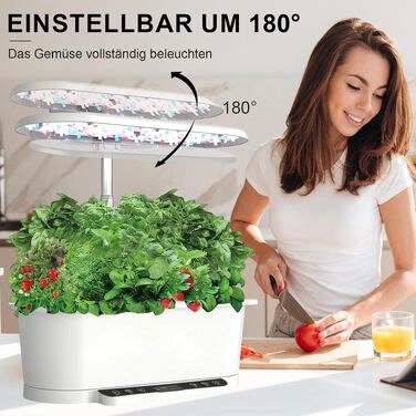 Smart Herb Garden Kit: Гідропонна система для вирощування зелені в приміщенні з LED-підсвіткою та WiFi