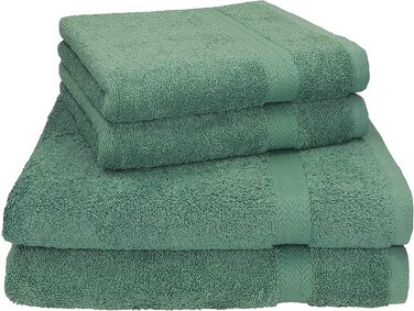 Набір рушників Betz Premium 4 шт, 100% бавовна, 2 банних 70x140 см, 2 для рук 50x100 см, темно-зелений
