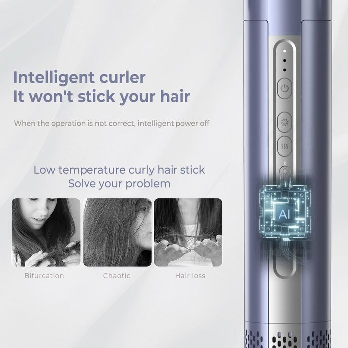Набір для укладки волосся Hairstyler 5-в-1 з автозавиткою та фен-щіткою (Срібний)