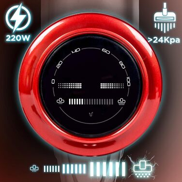Бездротовий пилосос Duronic VC24 з акумулятором, ручний та вертикальний, 50 хв автономної роботи, LED-щітка, для алергіків, шерсті тварин і твердих підлог