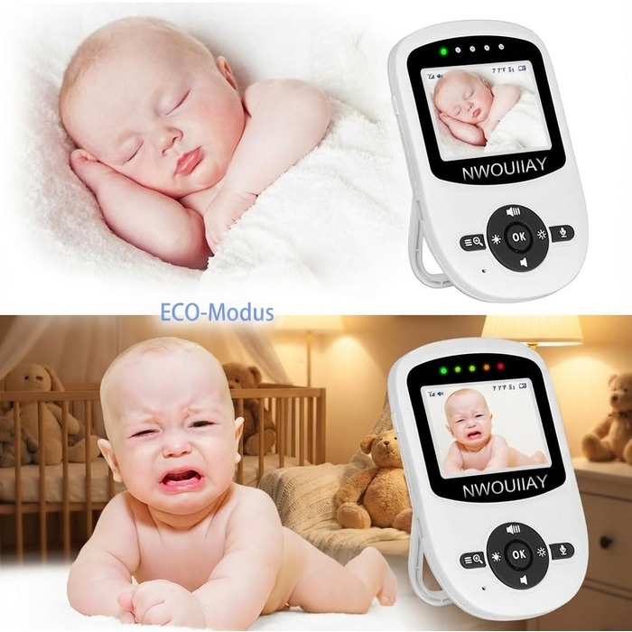 Відеоняня Baby Phone з 3.2-дюймовим LCD-дисплеєм, HD цифрова камера з нічним баченням, двосторонній аудіозв'язок, 2.4 GHz