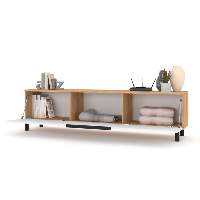 Підлогова ТВ-тумба Комод у вітальню з ручкою SIMPLY Craft Білий матовий