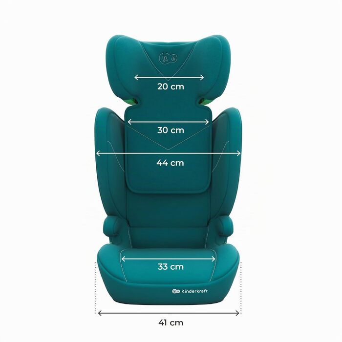 Дитяче автокрісло Kinderkraft I-SPARK 2 PRO (100-150 см), 2в1, i-Size, чорне/зелене