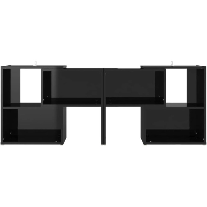 vidaXL Тумба під телевізор, глянцева чорна, 104x30x52 см, ДСП, сучасна TV-тумба, меблі для вітальні