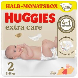 Дитячі підгузки Huggies Newborn для новонароджених, розмір 2, 116 шт. (2x58)