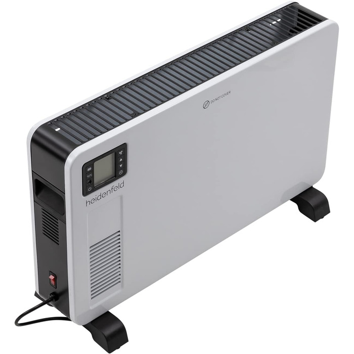 Електричний конвектор Heidenfeld EK100, 2300 Вт, з пультом, таймером і LCD-дисплеєм, для обігріву до 40 м²