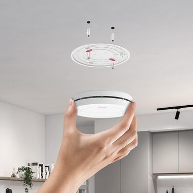 Набір димових сповіщувачів Rauchmelder 5 шт. з базовою станцією, Wi-Fi, 10 років роботи від батареї, 85dB, білий