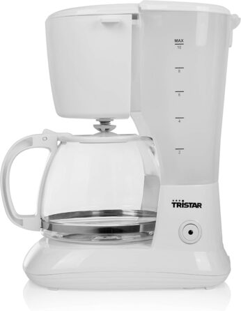 Кавоварка Tristar CM-1252, 1,25 л, 10-12 чашок, для дому і кемпінгу, біла