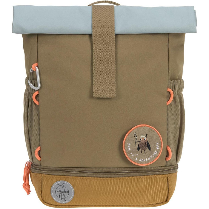Дитячий рюкзак LÄSSIG Rolltop, водовідштовхувальний, 11 л, з грудною стяжкою, оливковий колір