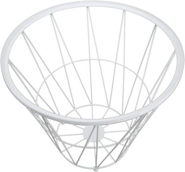 Журнальний стіл PrimoLiving Design, білий, металевий кошик з дерев'яною кришкою 'Diagonal', 40x35 см, з місцем для зберігання