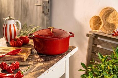 Жаростійка форма BALLARINI Bellamonte, гусятниця, каструля-духовка з емальованого чавуну, кругла, 28 см, 7 л, червона