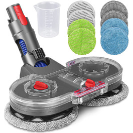 Електрична насадка для миття підлоги RUKHOOL для пилососів Dyson V7/V8/V10/V11/V15 з 8 серветками та резервуаром для води