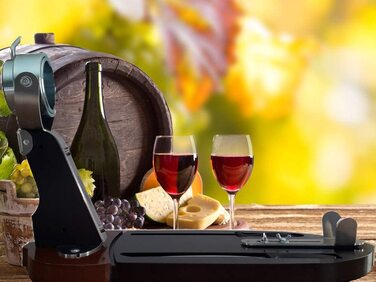 Професійна підставка для хамона BlendNature Gourmet, обертається на 360°, високоякісне FSC-дерево, з ножем і точилом у базі для зручного доступу