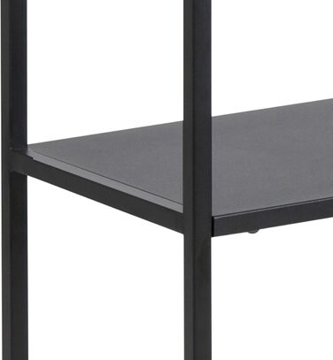 Консольний стіл AC Design Furniture Nino з металу, чорний, індустріальний стиль, з 1 полицею, для вітальні та передпокою, 79,5x80,5x26 см