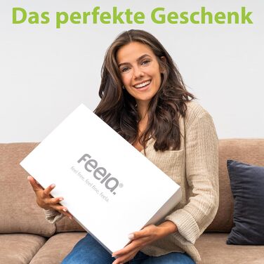 Ортопедичний сидіння кільце Feela® [3 ступені жорсткості] – подушка для геморою з отвором – після операції та пологів – сидіння для полегшення болю в куприку, подушка для геморою, сидіння-пончик – знімає біль (Medium) Чорний, Medium / Mittel (60-80 кг)
