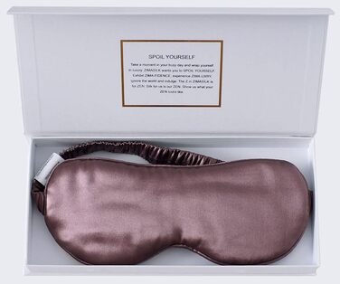 Шовкова маска для сну ZIMASILK з 100% натуральної шовкової мулбері, 22 моме, сіро-фіолетова, м'яка та комфортна