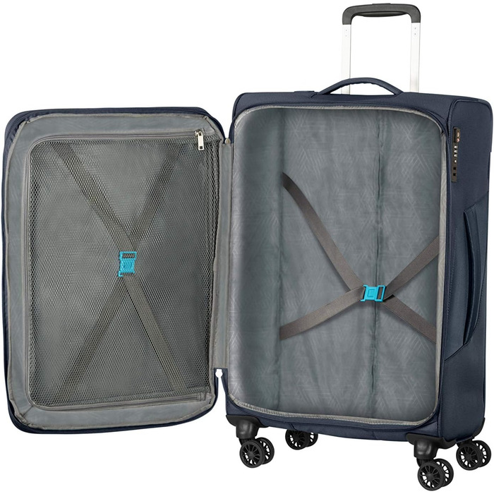 Валіза American Tourister Summerfunk 68 см, 77 л, розширювана, на 4 колесах, синя (Navy)