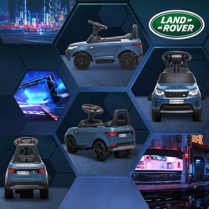 AIYAPLAY Land Rover Дитячий електромобіль 2 в 1 6V дитячий автомобіль з режимом ковзання, музика, клаксон, електромобіль, автомобіль для поїздки, автомобіль з фарою, 3 км/год, для дітей 1,5-5 років, світло-блакитний